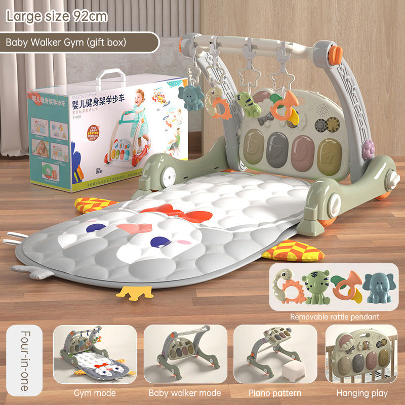 4-in-1 Foldable Baby Gym Play Mat with Piano
