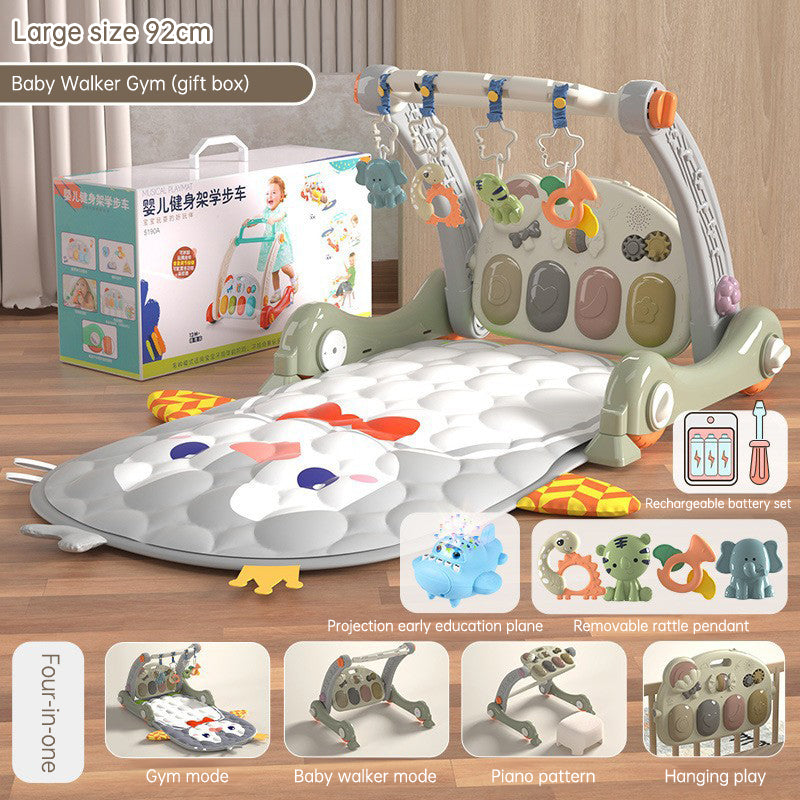 4-in-1 Foldable Baby Gym Play Mat with Piano