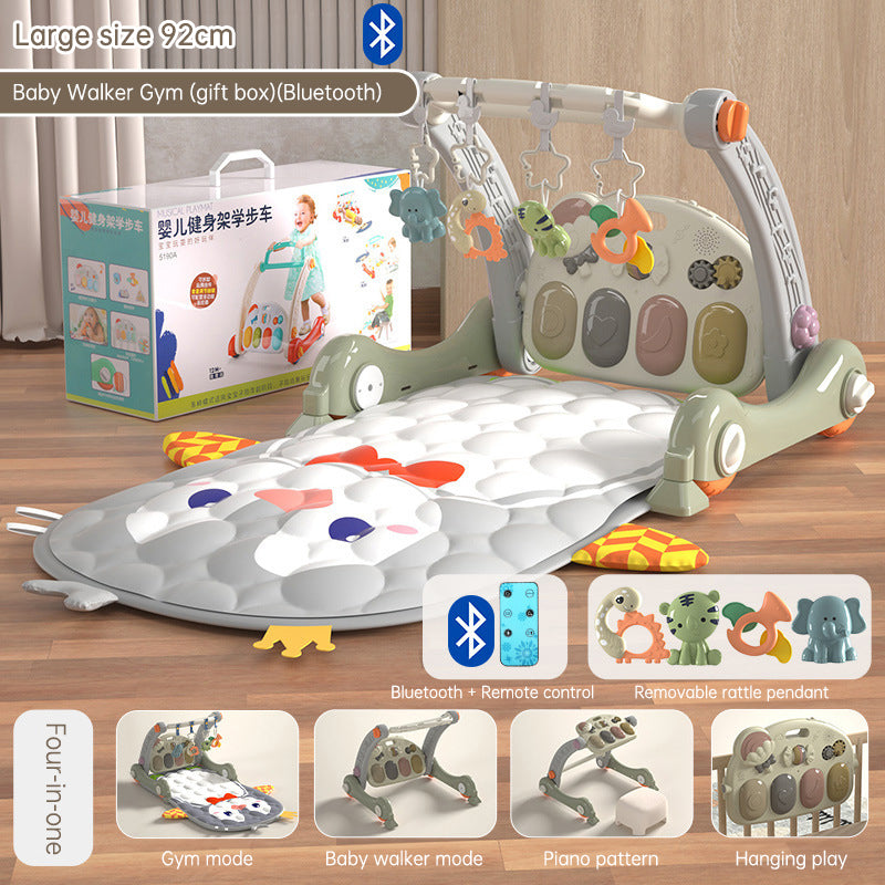 4-in-1 Foldable Baby Gym Play Mat with Piano