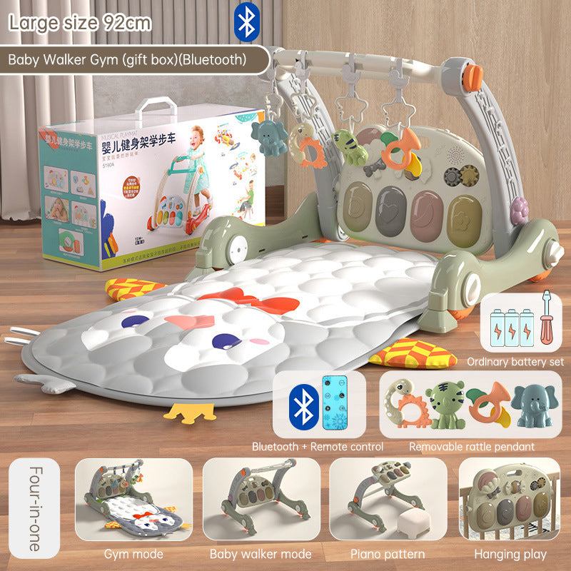4-in-1 Foldable Baby Gym Play Mat with Piano