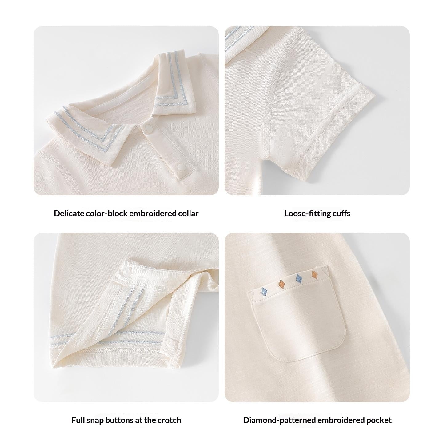 Lightweight Short-Sleeve Baby Romper
