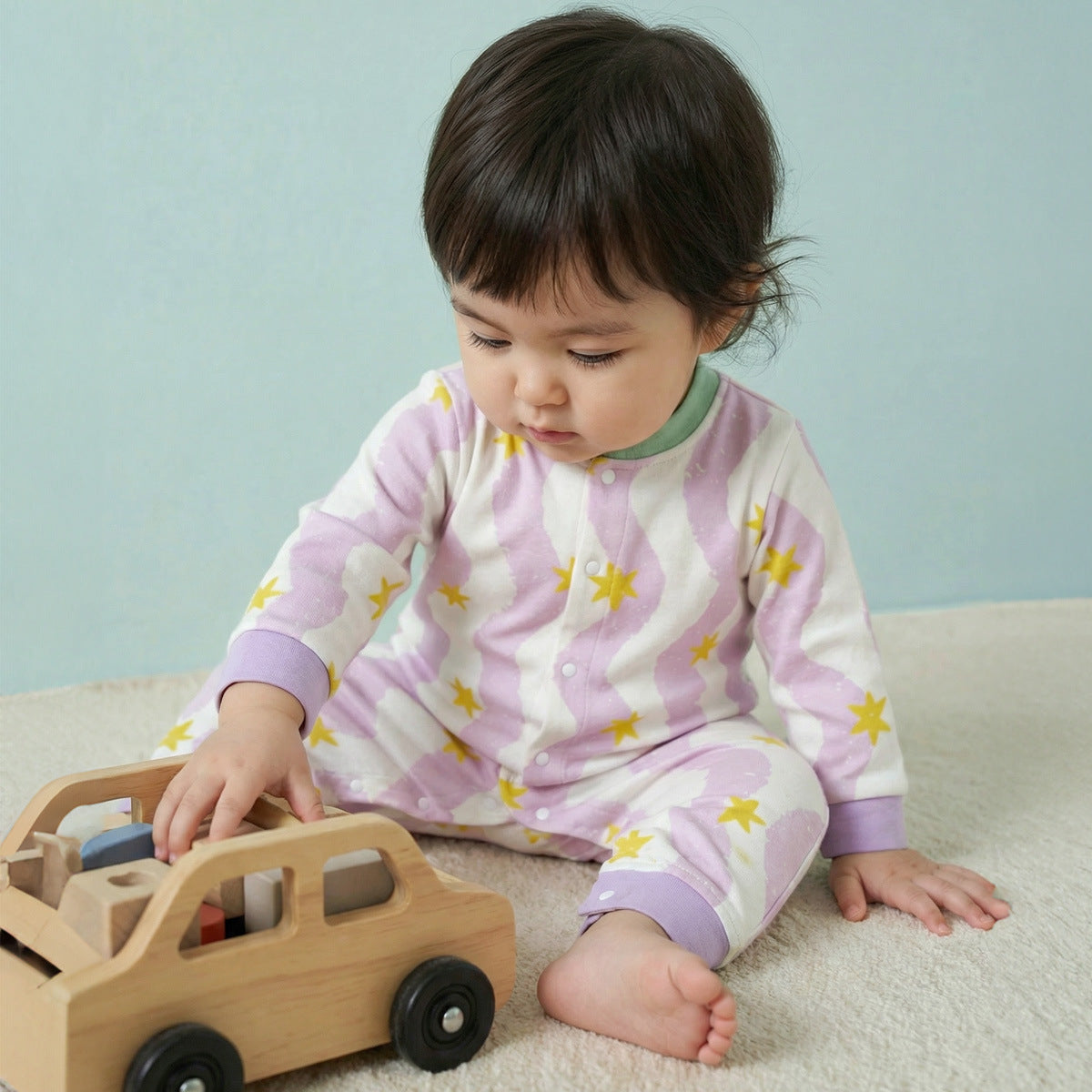 Cotton Long-Sleeve Baby Romper