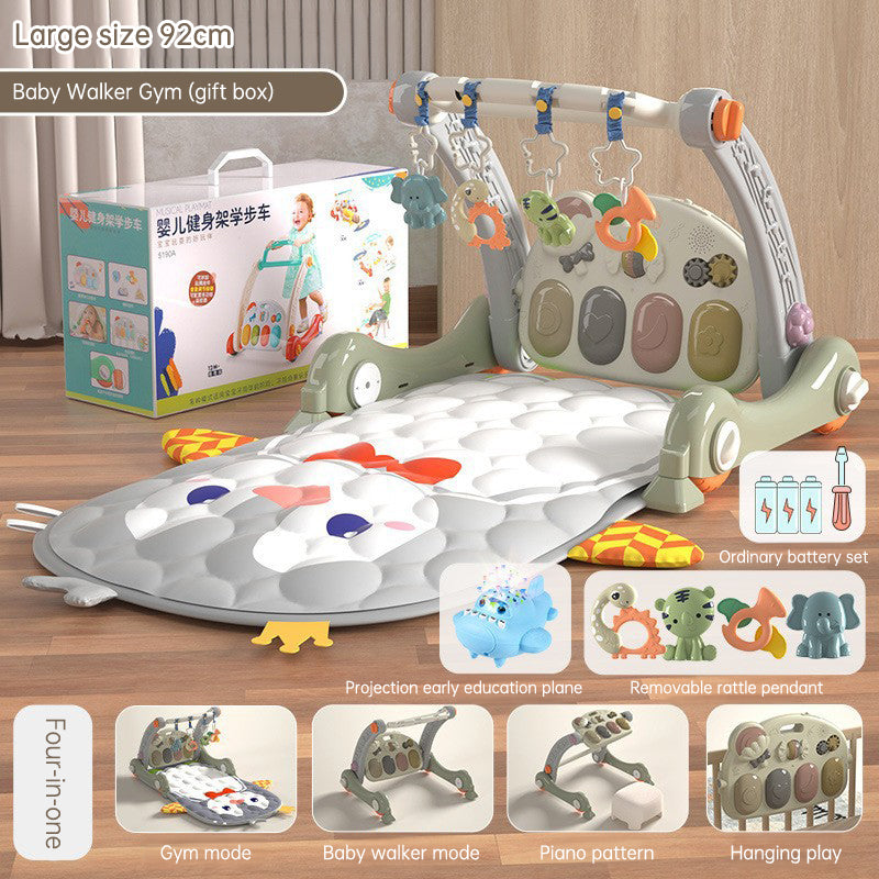 4-in-1 Foldable Baby Gym Play Mat with Piano