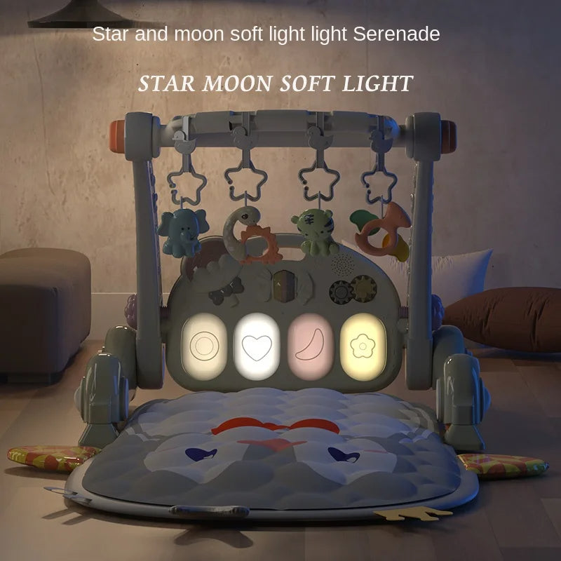 4-in-1 Foldable Baby Gym Play Mat with Piano
