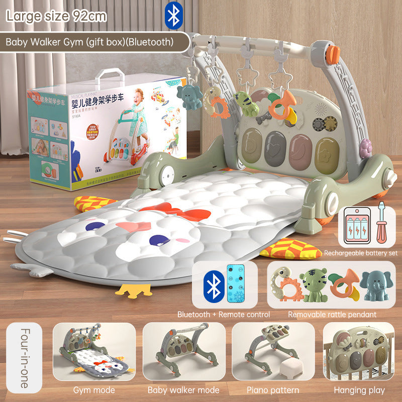 4-in-1 Foldable Baby Gym Play Mat with Piano