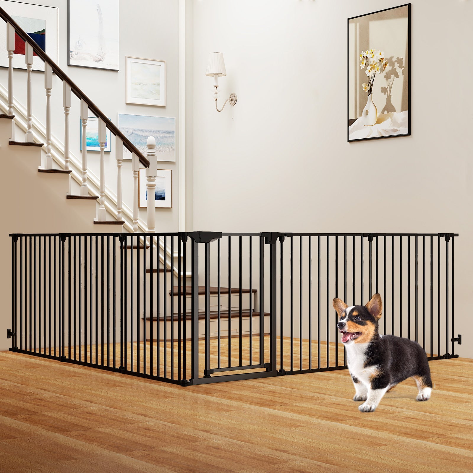 Extra-Wide Adjustable Baby and Pet Safety Gate