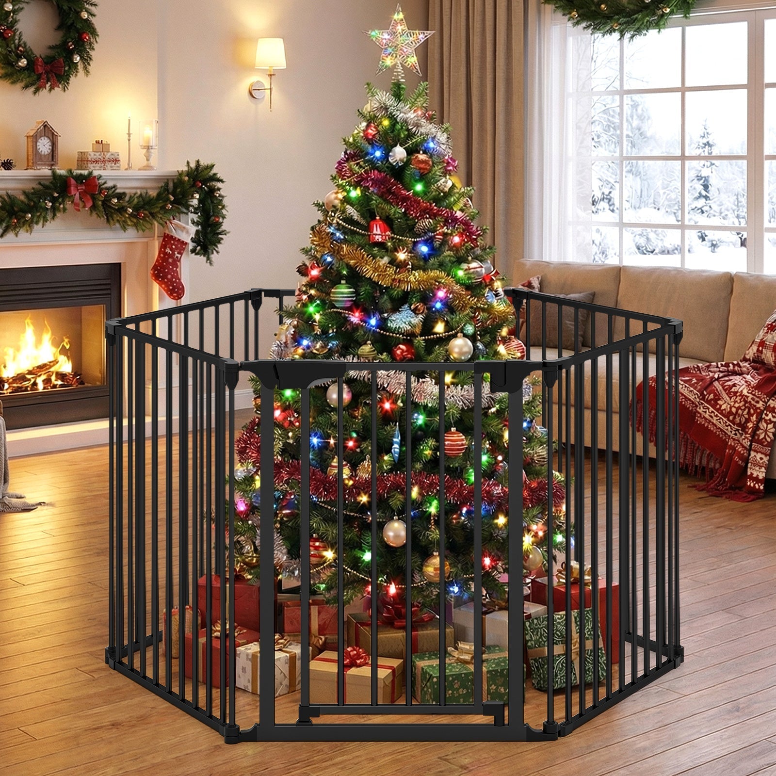 Extra-Wide Adjustable Baby and Pet Safety Gate