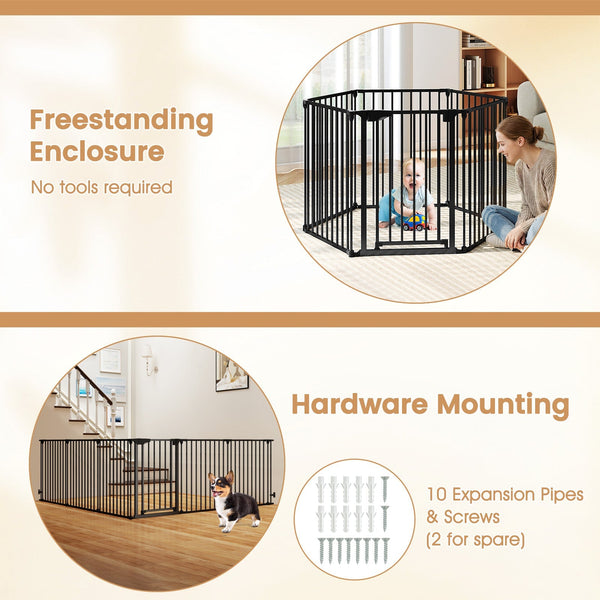 Extra-Wide Adjustable Baby and Pet Safety Gate