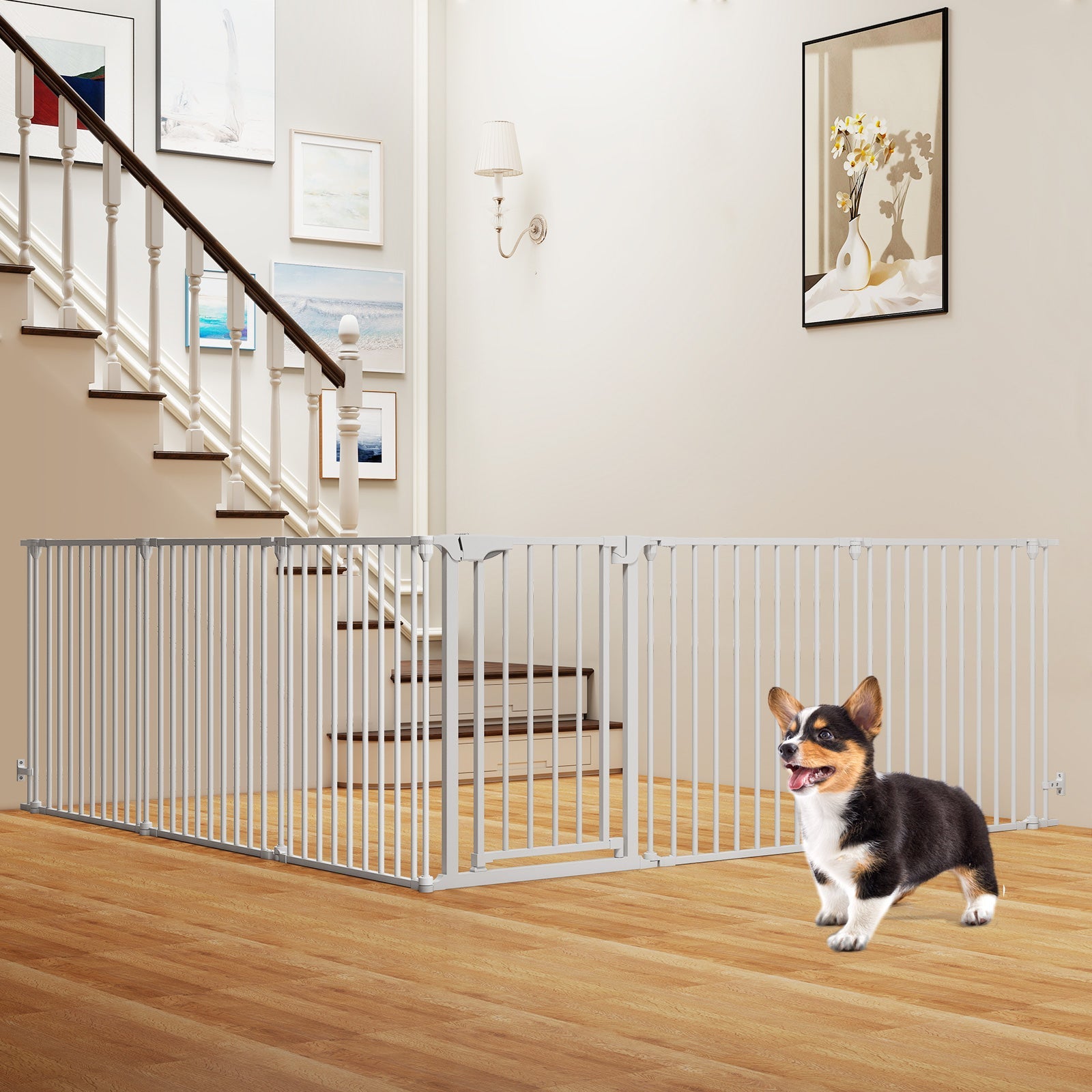 Extra-Wide Adjustable Baby and Pet Safety Gate