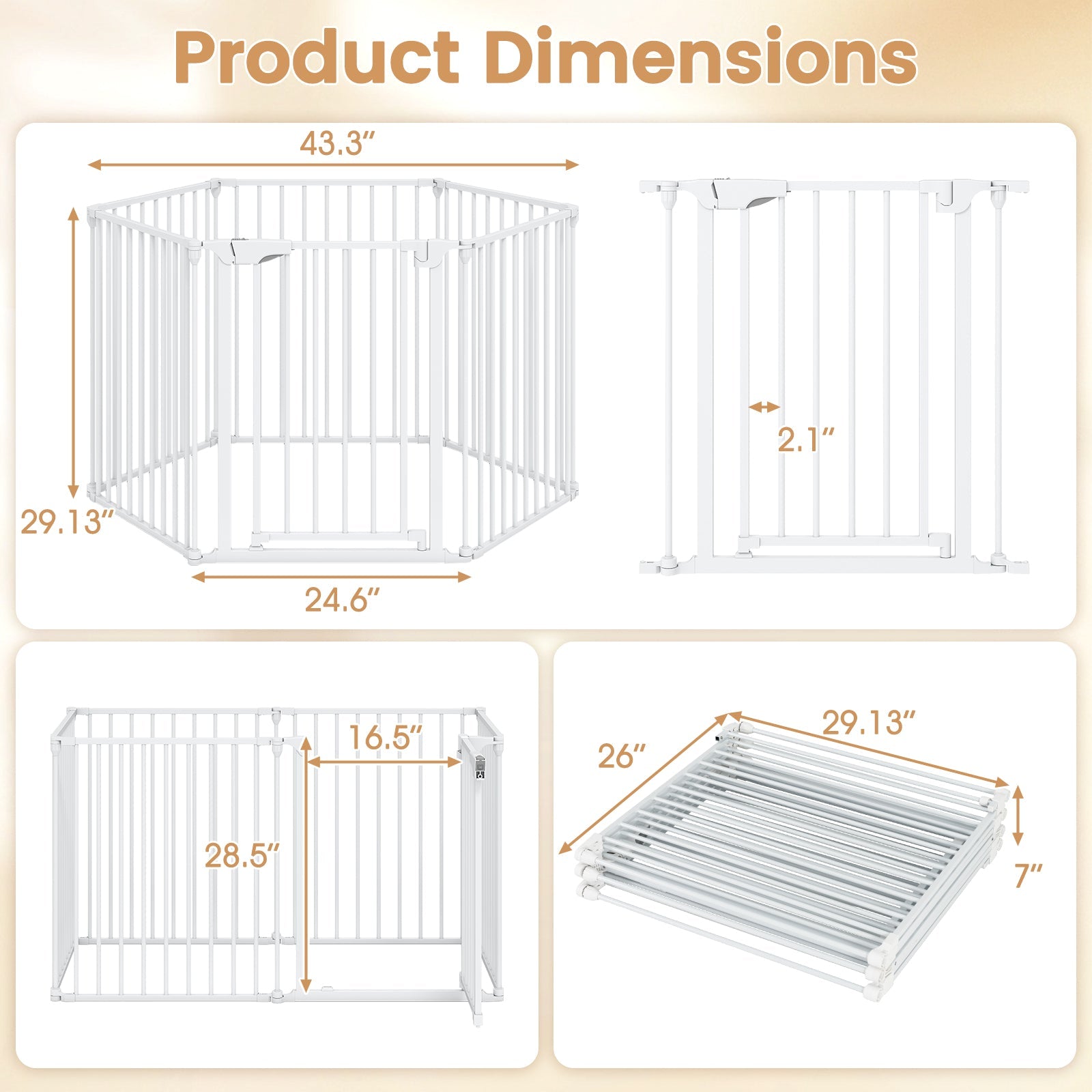 Extra-Wide Adjustable Baby and Pet Safety Gate