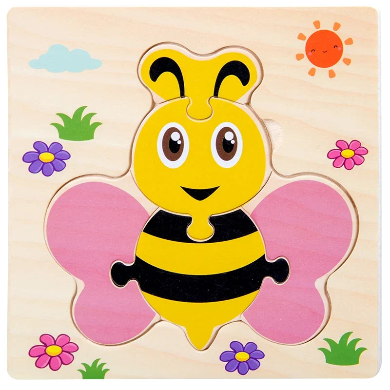 Wooden 3D Animal Tangram Puzzle for Kids