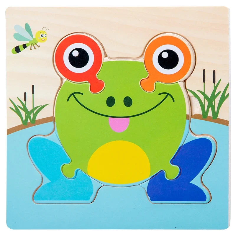 Wooden 3D Animal Tangram Puzzle for Kids