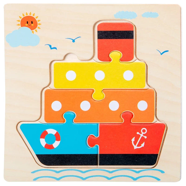Wooden 3D Animal Tangram Puzzle for Kids