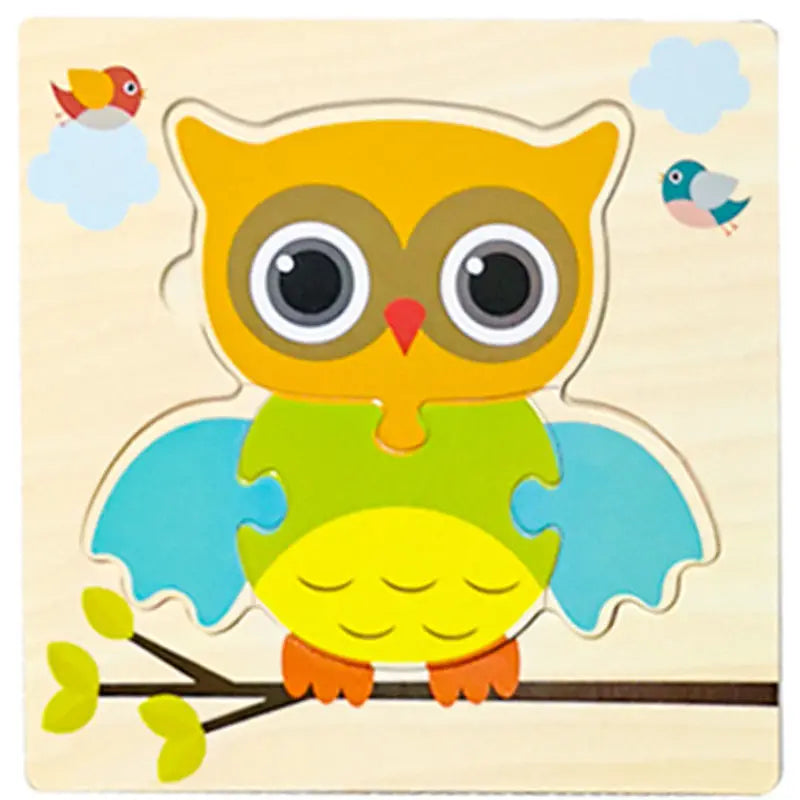 Wooden 3D Animal Tangram Puzzle for Kids