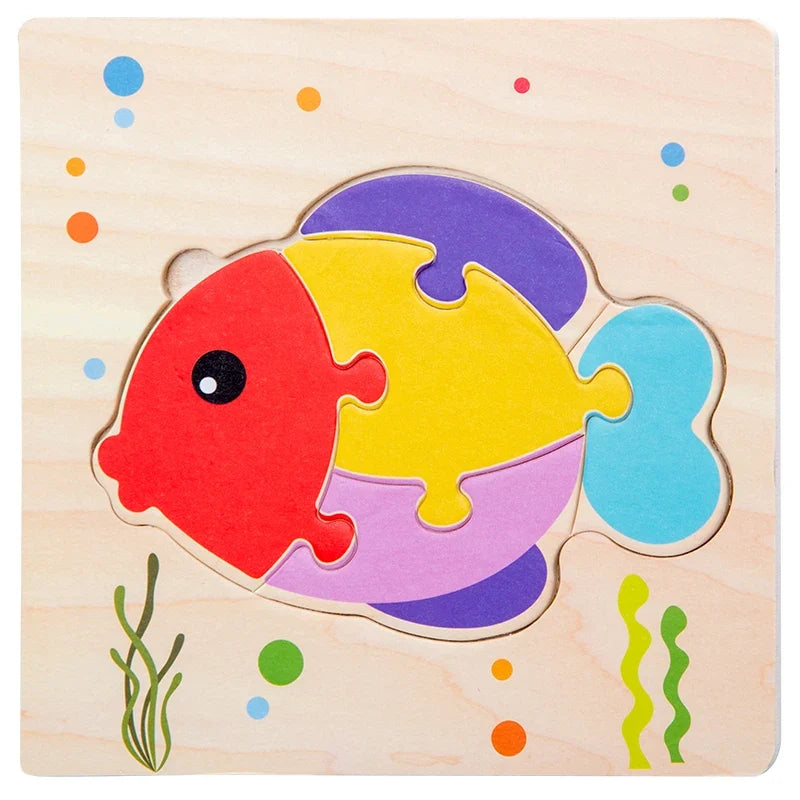 Wooden 3D Animal Tangram Puzzle for Kids