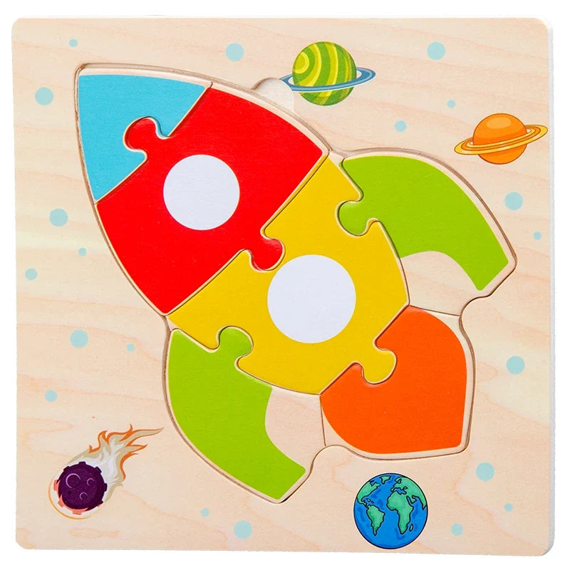Wooden 3D Animal Tangram Puzzle for Kids