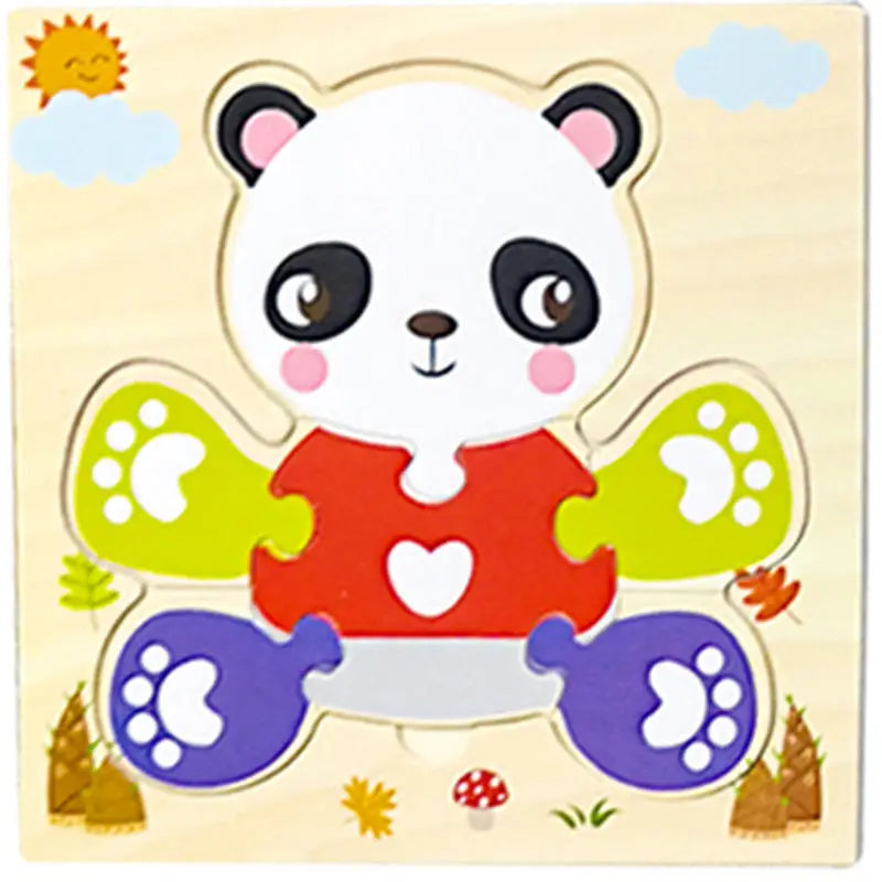 Wooden 3D Animal Tangram Puzzle for Kids