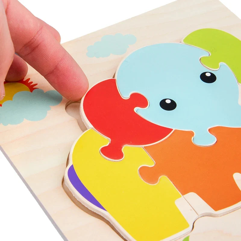 Wooden 3D Animal Tangram Puzzle for Kids