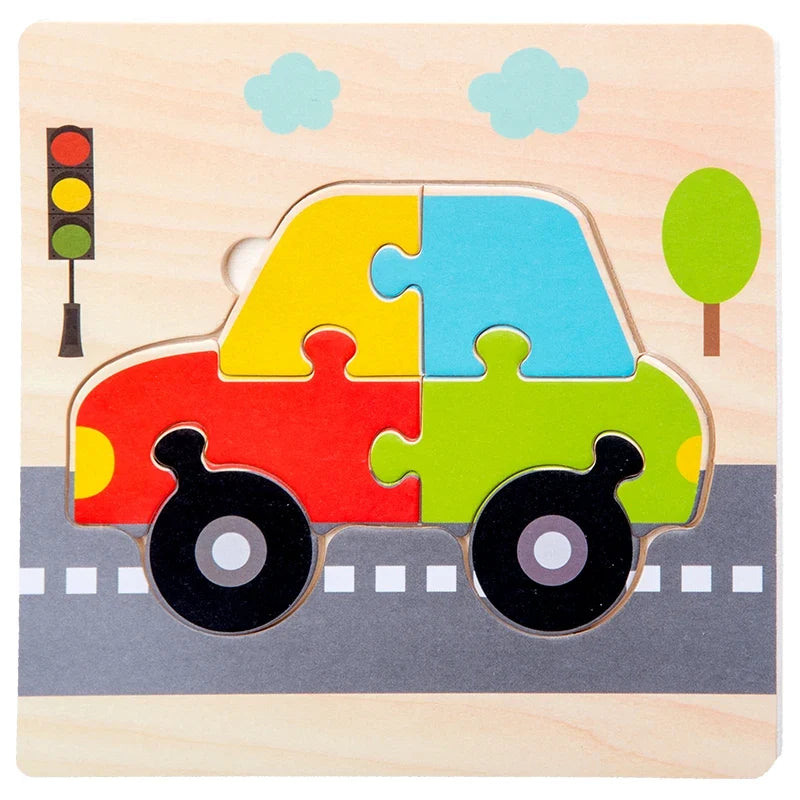 Wooden 3D Animal Tangram Puzzle for Kids