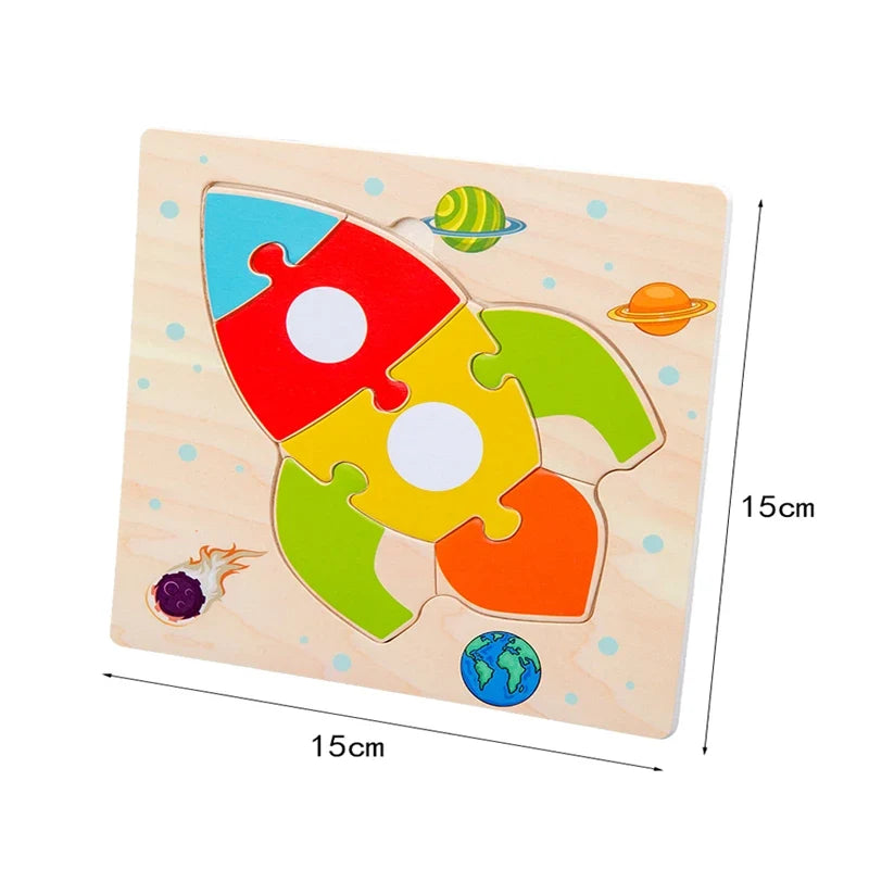 Wooden 3D Animal Tangram Puzzle for Kids
