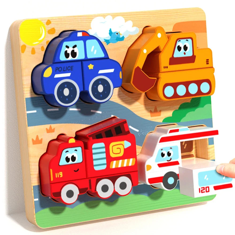 4-in-1 Wooden 3D Animal Puzzle for Kids