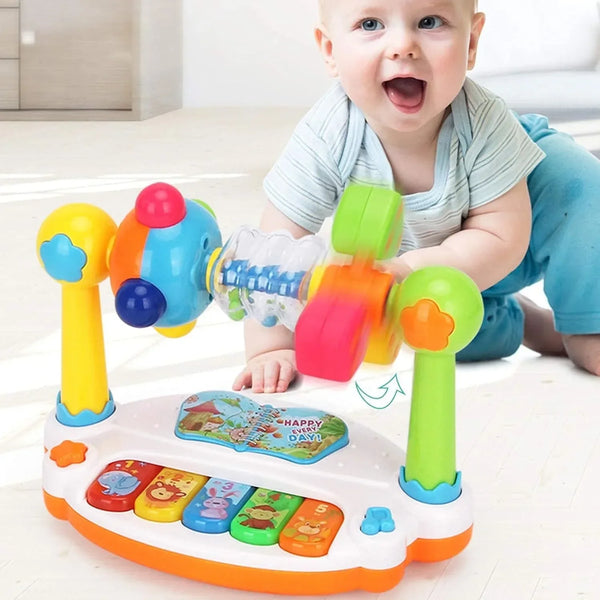 Baby Musical Piano Toy with Lights and Rotation