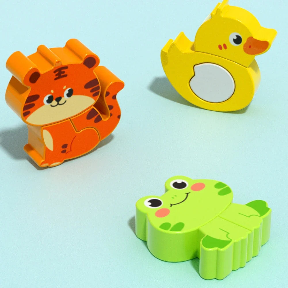 4-in-1 Wooden 3D Animal Puzzle for Kids