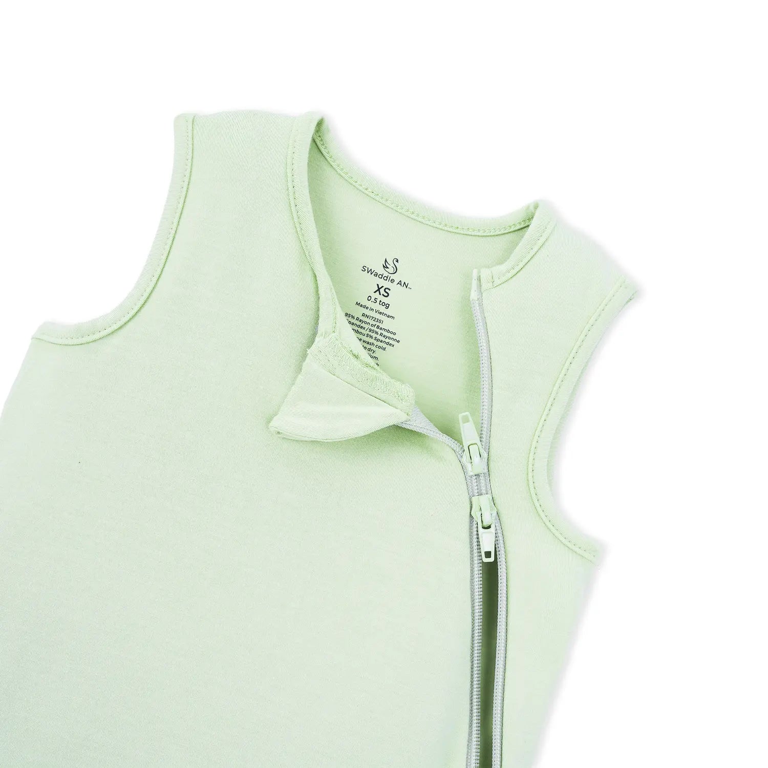 Sage Green Bamboo Baby Sleep Sack 0.5 TOG