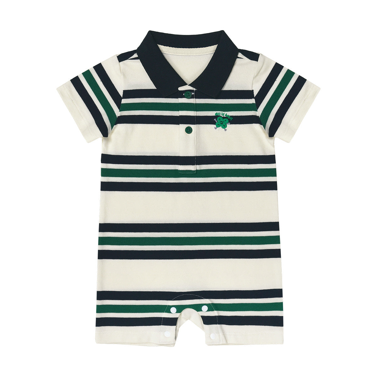 Simple Printed Short-Sleeve Summer Baby Romper