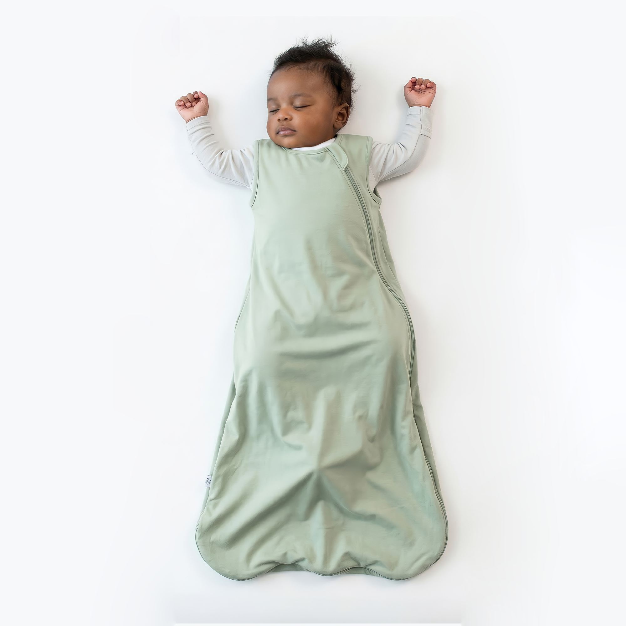 Sage Green Bamboo Baby Sleep Sack 0.5 TOG