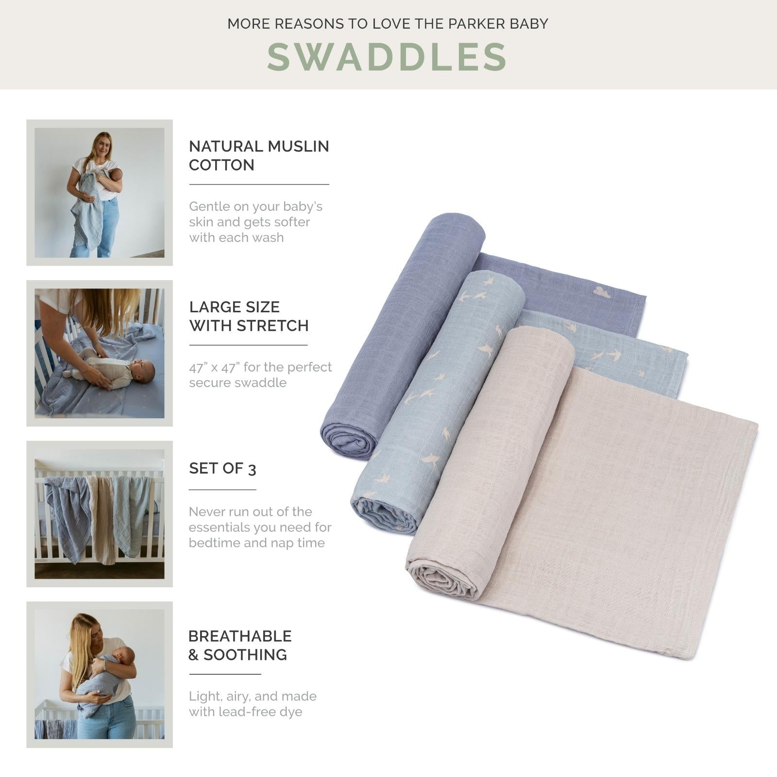 Soft Cloud Baby Swaddle Set