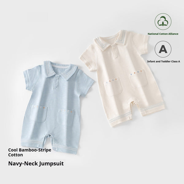 Lightweight Short-Sleeve Baby Romper