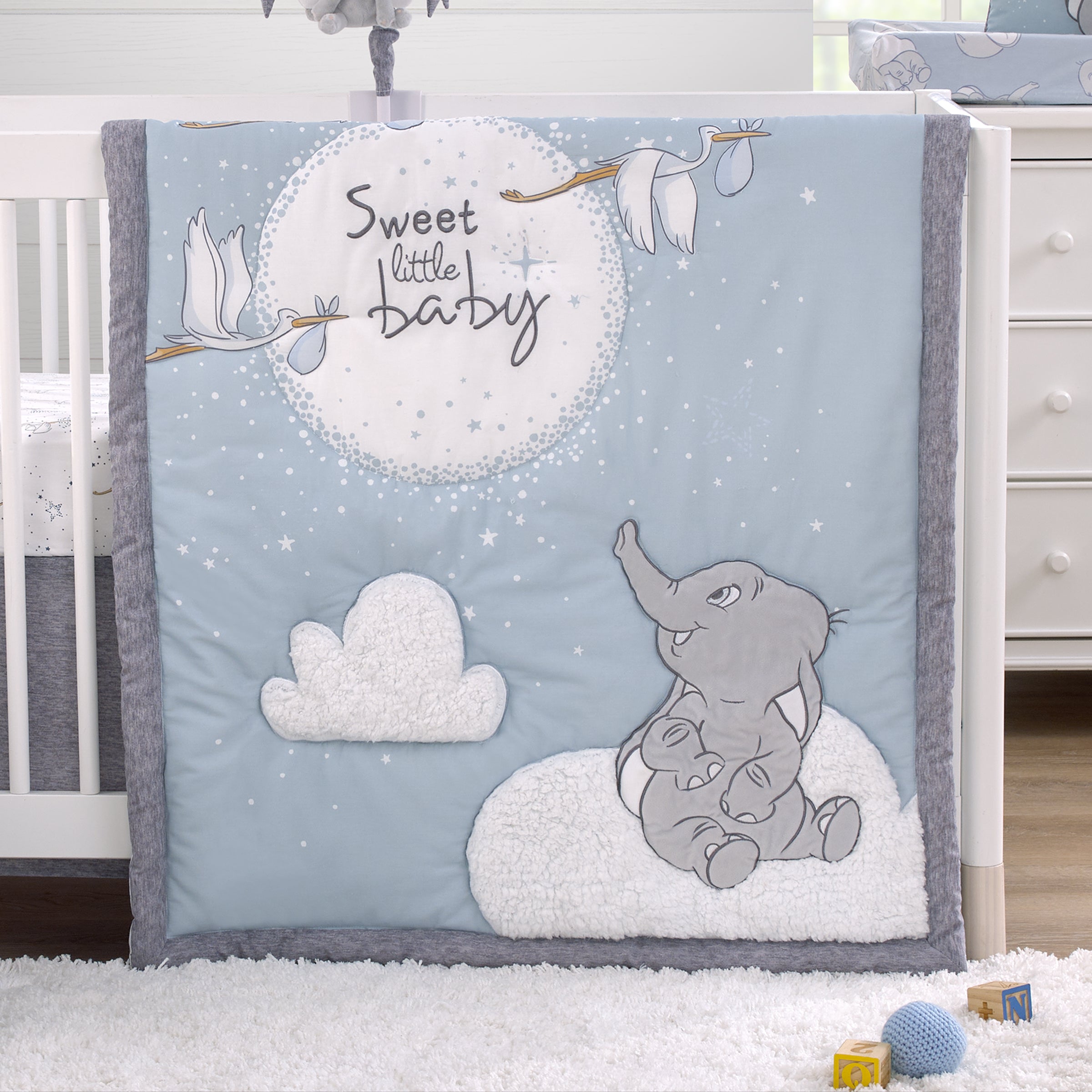 Dumbo Sweet Little Baby 3-Piece Crib Bedding Set